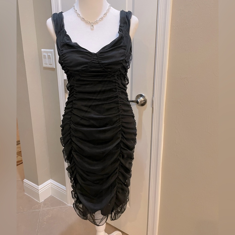 Express Black Mesh Detail Dress